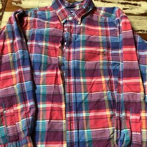 Awesome plaid Polo oxford l/s 3X